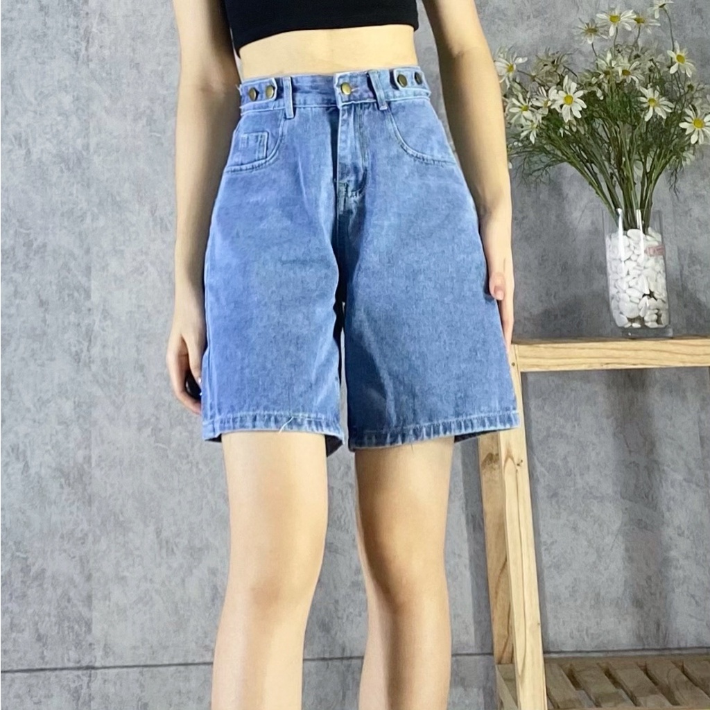 Quần Short jean nữ chất bò trơn mềm xinh xắn, Jeandui3khuy