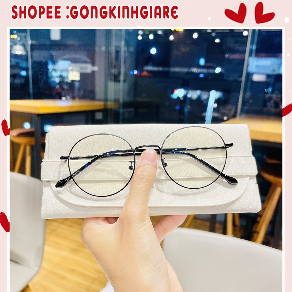 Kính gọng mảnh tròn nam nữ Emilie eyewear chất liệu kim loại phụ kiện thời trang 72323