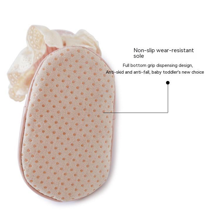 Giày Vớ cotton Đế Mềm Chống Rơi Phối Ren Kiểu Công Chúa Dễ Thương Dành Cho Trẻ Em Mới Biết Đi 2023