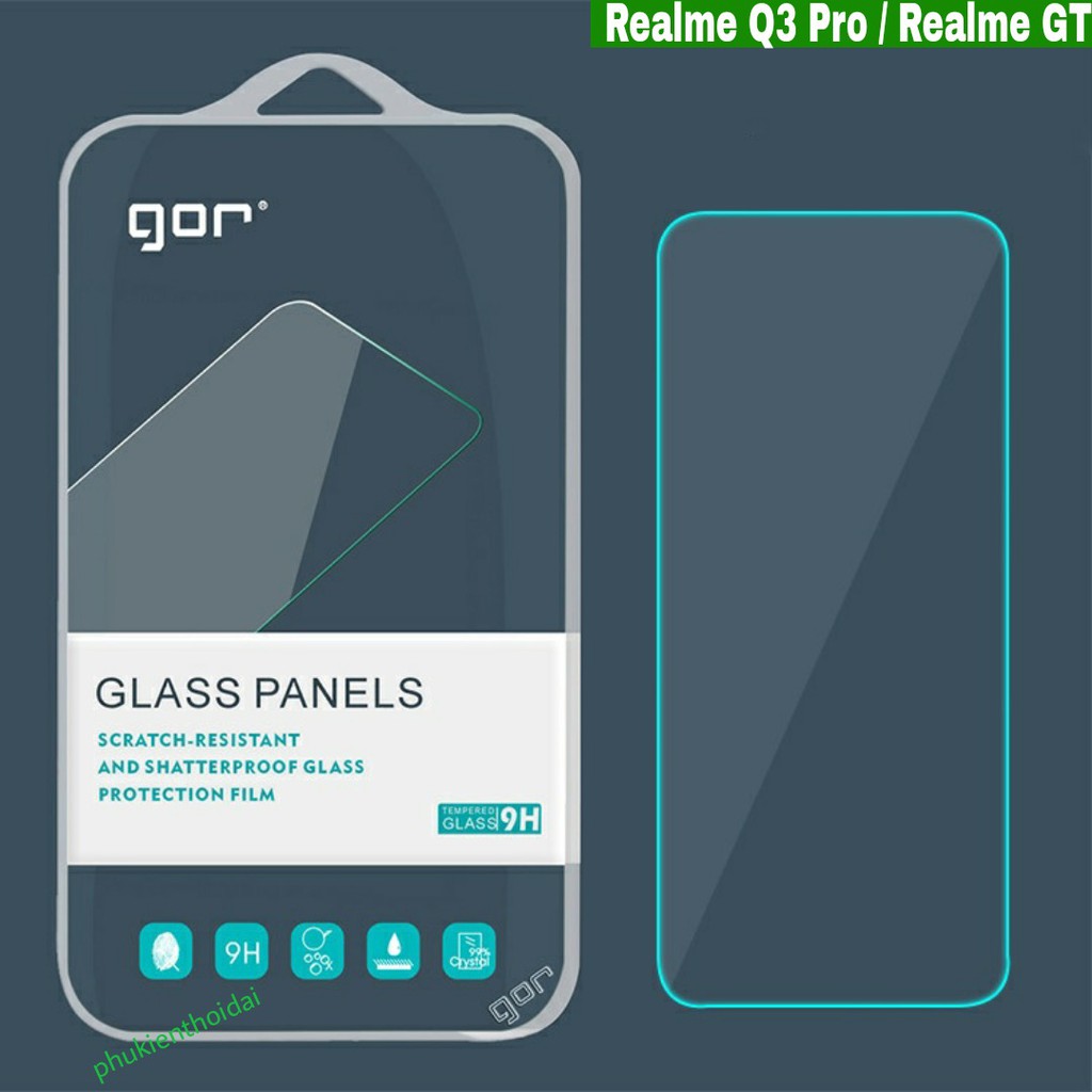 Cường lực Realme GT / GT Neo / Q3 Pro / GT Neo 2 / GT Neo 2T / GT Neo 3 / 3T / Q5 Pro / Neo 5 hiệu Gor trong suốt mượt