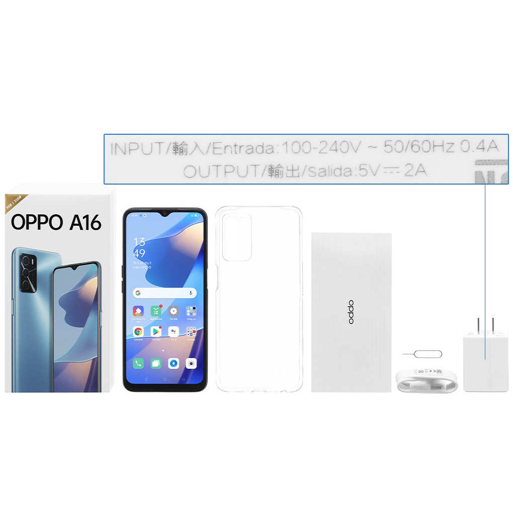 Điện thoại Oppo A16  Hàng Chính Hãng, Mới 100%, Bảo hành chính hãng 12 tháng
