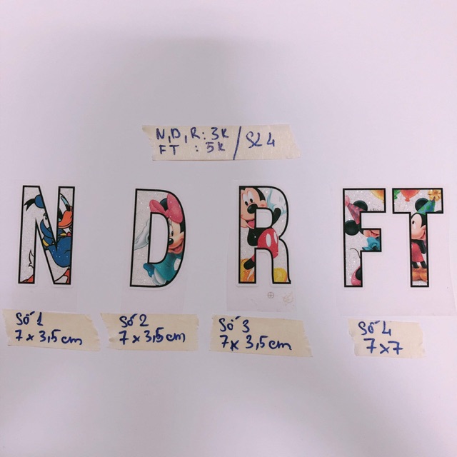 Sticker ủi, hình ủi nhiệt kiểu (phụ kiện may vá, trang trí quần áo may mặc, Handmade,DIY)