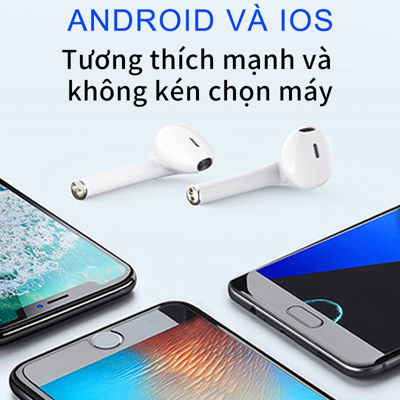 Tai Nghe Bluetooth Không Dây Nhét Tai i12 Cho Điện Thoại IOS Và Android - QMY