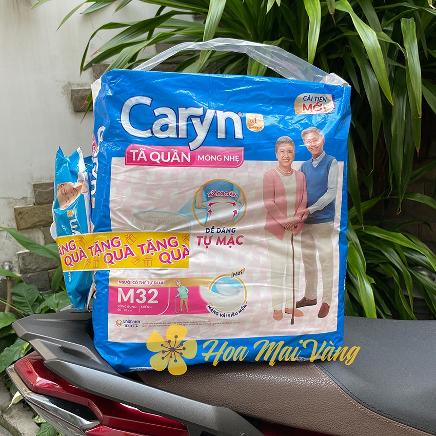 TÃ CARYN M32, Tã Quần Mỏng Nhẹ, size M, 32 cái, SHOP HOA MAI VÀNG