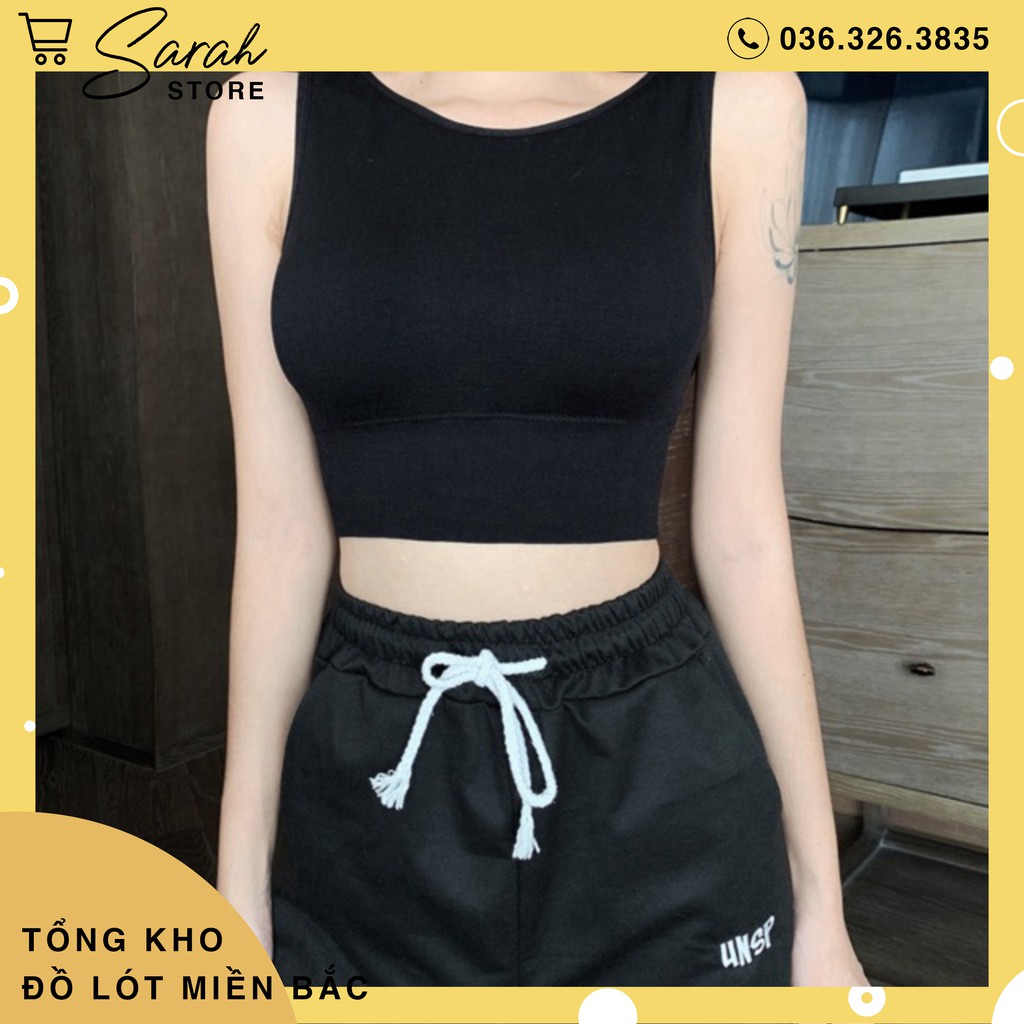 Áo Thun Ba Lỗ Croptop - Áo tập gym tập yoga Bra dáng dài