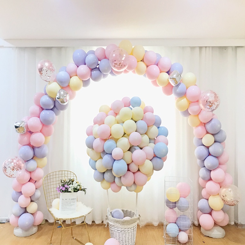 Bong bóng màu bánh Macaron siêu đẹp dùng để trang trí sinh nhật, tiệc thôi nôi, sự kiện, đám cưới