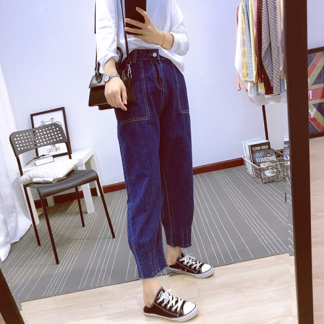 Quần Jeans Bo Gấu Phong Cách_C7