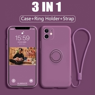 Ốp đIện thoại silicon hình máy ảnh kèm dây đeo thích hợp cho iphone 6 6s 7 8 plus se 2020