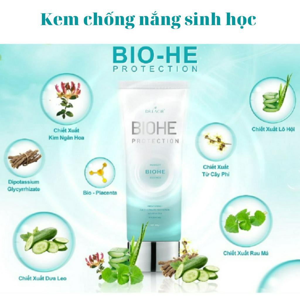 Kem chống nắng Dr Lacir chống nắng sinh học Biohe ngăn ngừa tia có hại HEV, chống lão hóa, dưỡng ẩm, trắng da, 60ml