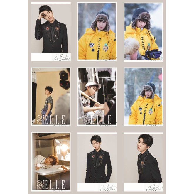 Lomo Card ảnh TFBoys Karry Wang Vương Tuấn Khải Có chữ ký Full 36 ảnh