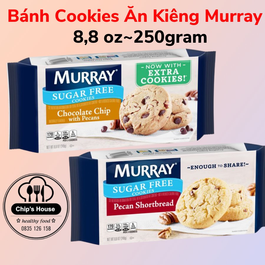 BÁNH COOKIES ĂN KIÊNG MURAY nhiều vị cho người eat clean, gym, diet, keto, ăn kiêng, tiểu đường