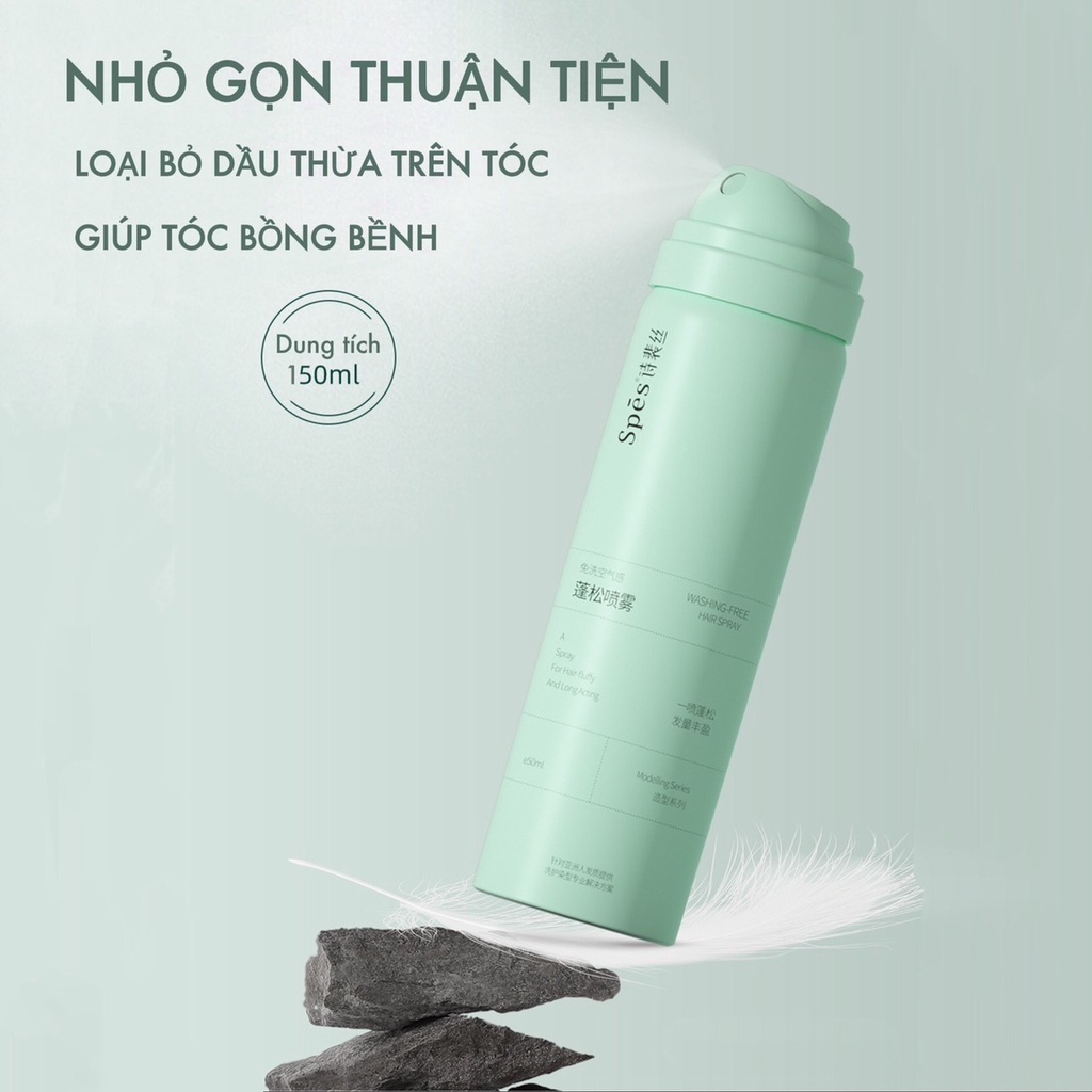 Dầu gội khô xịt gội khô SPES tóc bồng bềnh Washing Free Hair Spray Dry Shampoo hot tiktok SPES01 SPES03 SPES04
