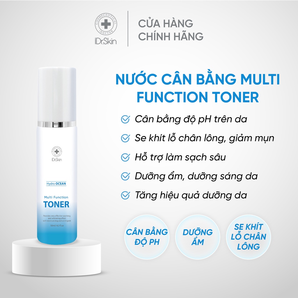 Bộ 5 sản phẩm skincare IDr.Skin Hydro Ocean Collection chăm sóc da toàn diện