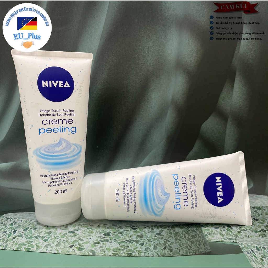 Tẩy da chết toàn thân Nivea Creme Peeling, Dush Peeling - Đức - 200ml