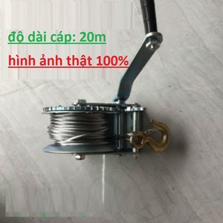 tời ,tời quay tay trọng tải 540kg ,cáp dài 20m