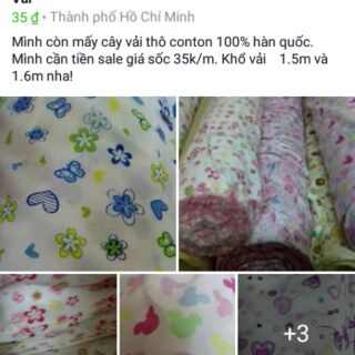 Vải Thôi conton hàn quốc