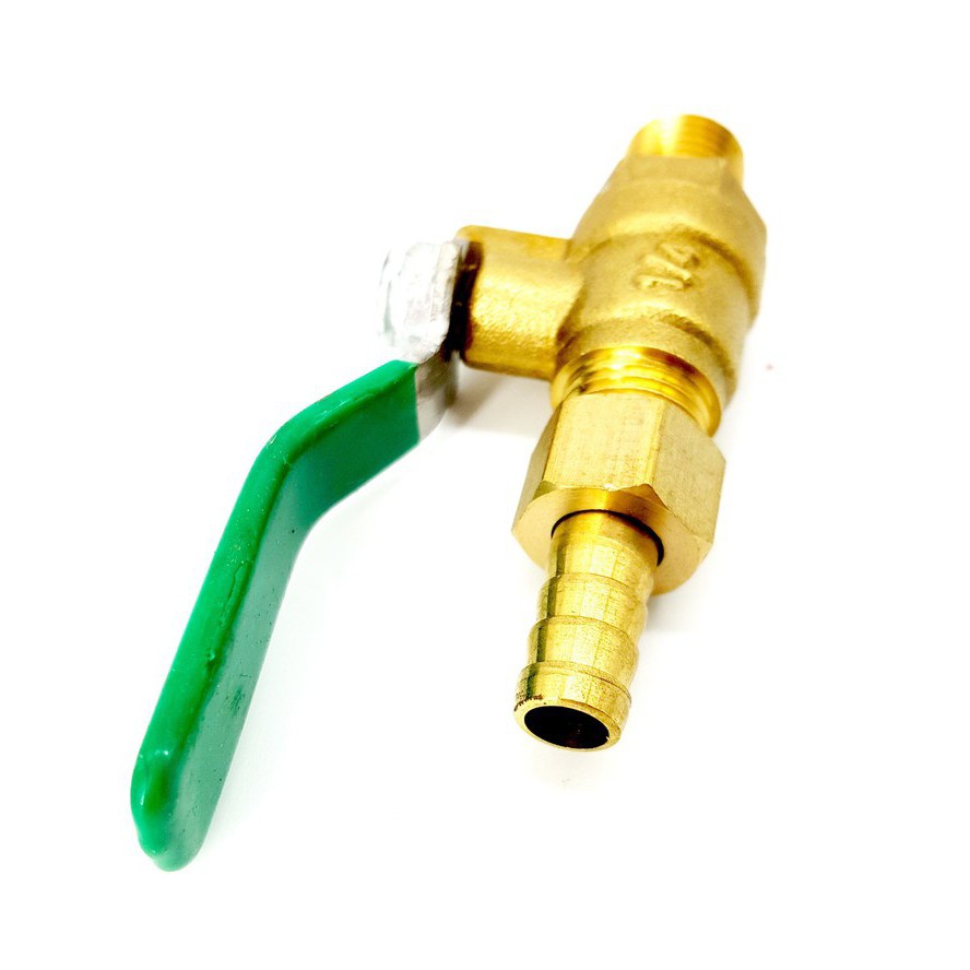 Van  khóa gạt dùng cho dây  mềm dẫn khí nén ren ngoài 13 đuôi chuột