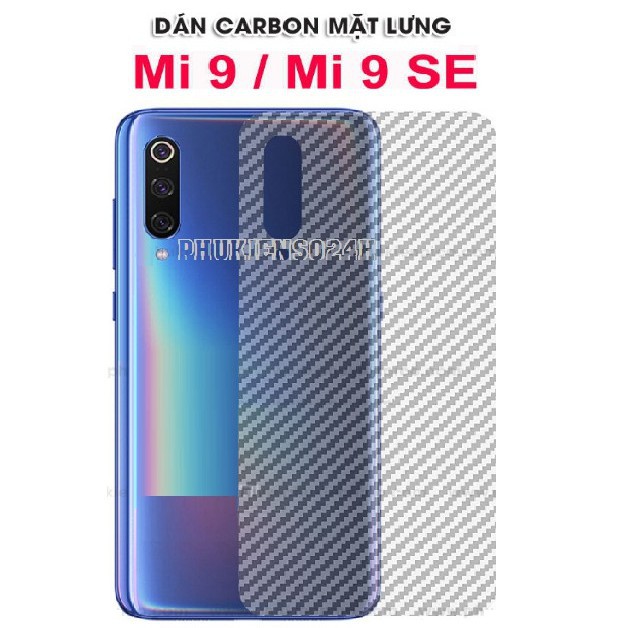 Kính Cường Lực Xiaomi Mi 9SE Full Màn Hình - Full Keo + Miếng dán vân carbon mặt sau Mi 9SE