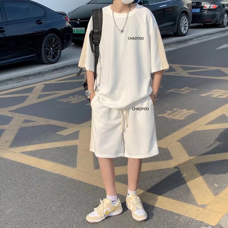 bộ thể thao nam Sọc thời trang đồ bộ thể thao nữ from rộng đồ bộ nam mùa hè phong cách Hàn Quốc bộ quần áo nam ulzzang sét bộ thể thao