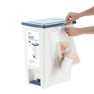 Thùng rác đạp chữ nhật Inochi 30L (kèm ruột) - Chính hãng inochi - Tiêu chuẩn nhật bản