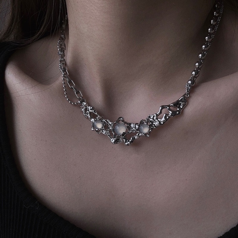 Vòng cổ Đá Opal Phong Cách Harajuku Thanh Lịch Dành Cho Nữ