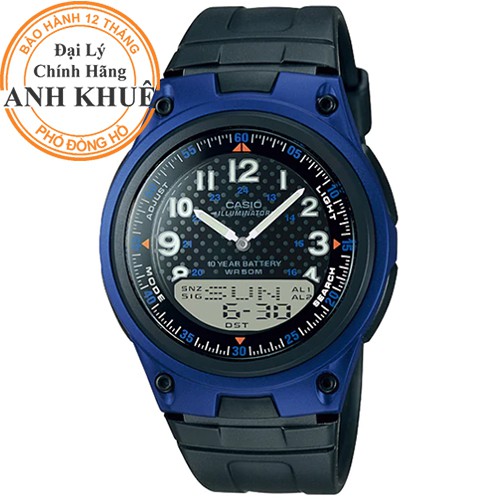 Đồng hồ nam dây nhựa Casio chính hãng Anh Khuê AW-80-2BVDF