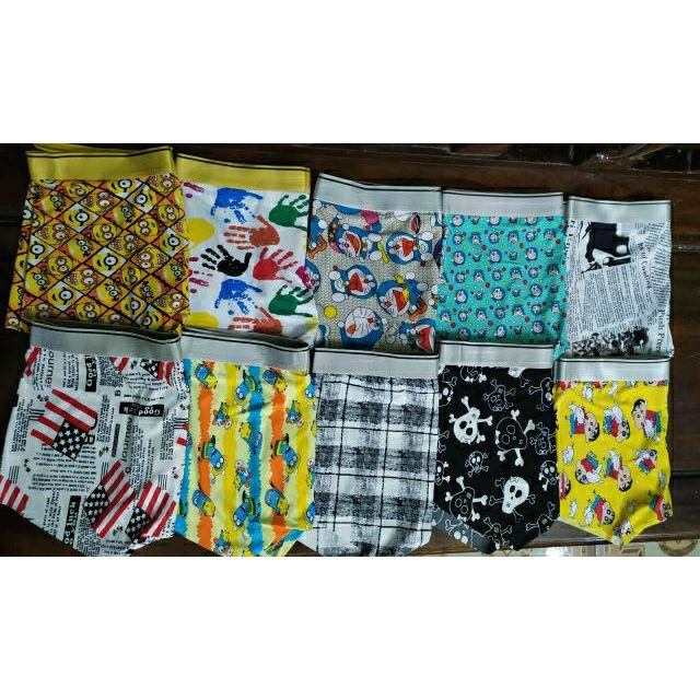 Combo 8c sịp thun lạnh hoạ tiết hoạt hình, chat với shop để chọn mẫu.