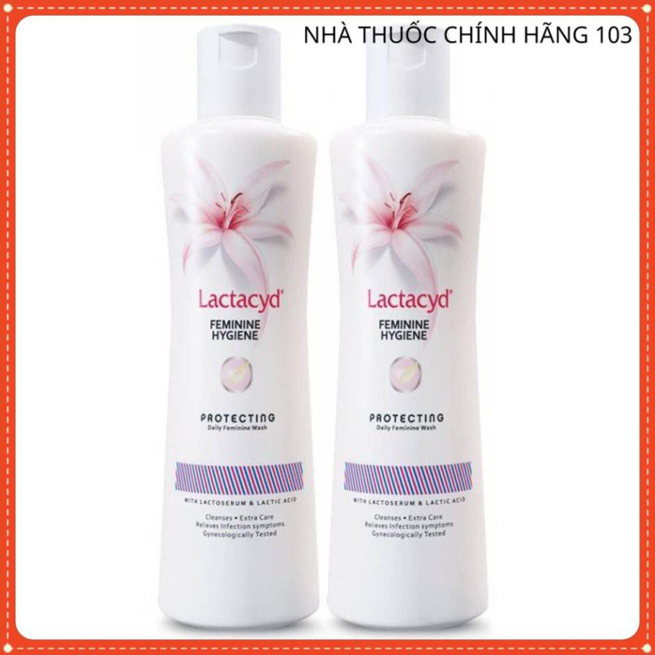 Dung dịch vệ sinh Lactacyd Feminine Hygiene Protecting tím - Hỗ trợ giảm viêm ngứa vùng kín (Chai 250ml)