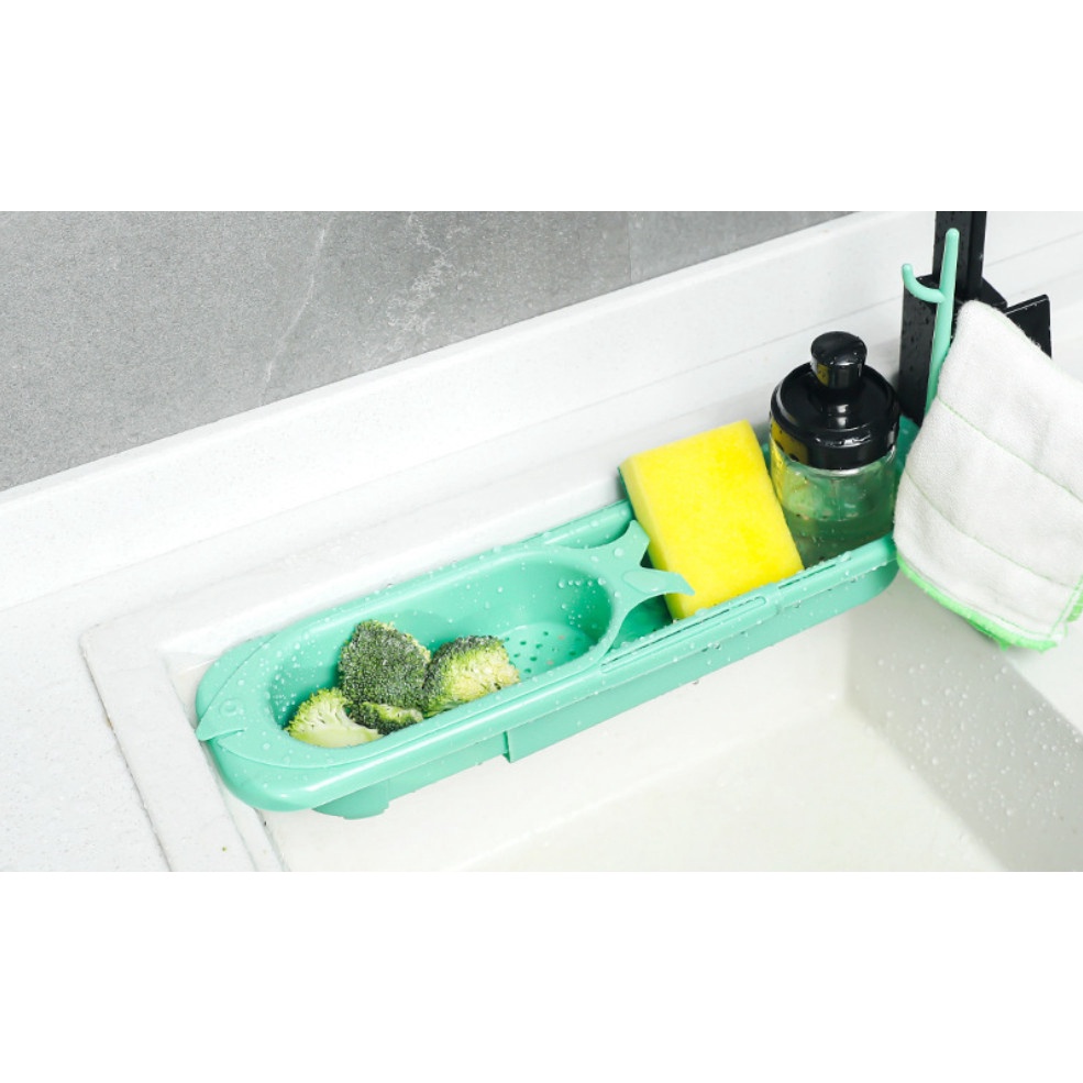 Kệ giá rổ gác bồn rửa chén bát đĩa chất liệu nhựa rổ gác bồn rửa chén đa năng cực tiện lợi