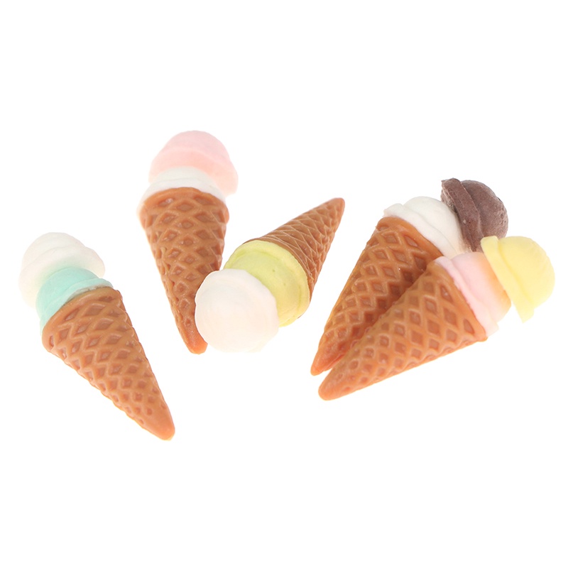 (new)1:12 Dollhouse Miniature Ice-cream Cone Mini Food Pretend Play Kitchen Toy