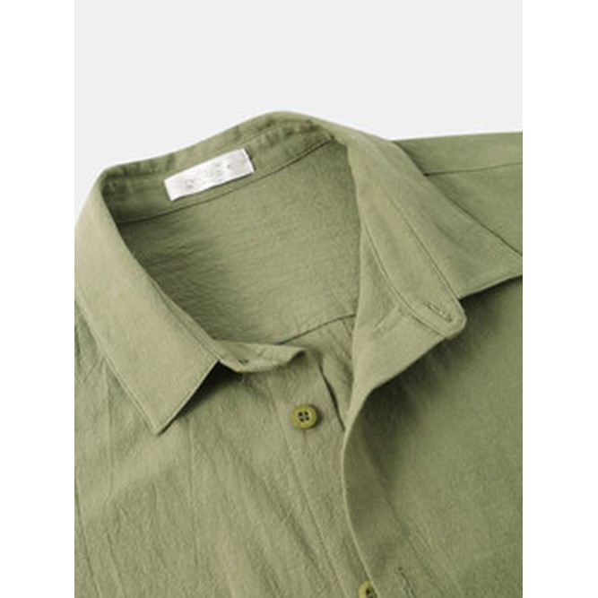 Áo Cộc Tay Cổ Trụ Vải Đũi Mềm, Mịn | BigBuy360 - bigbuy360.vn