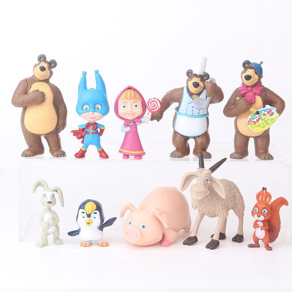 Mô Hình Nhân Vật Hoạt Hình Masha and The Bear Bằng PVC