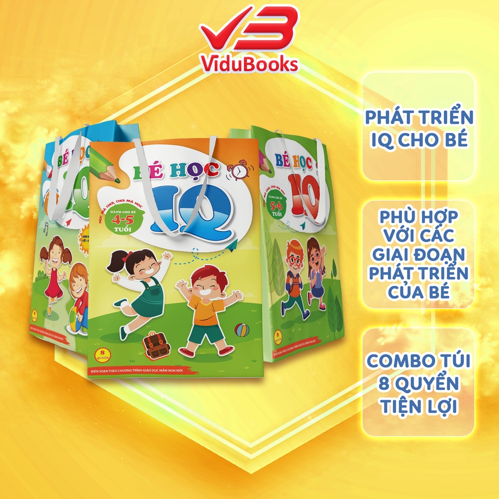 Sách bé học IQ rèn luyện phát triển tư duy cho trẻ 3-4-5-6 tuổi
