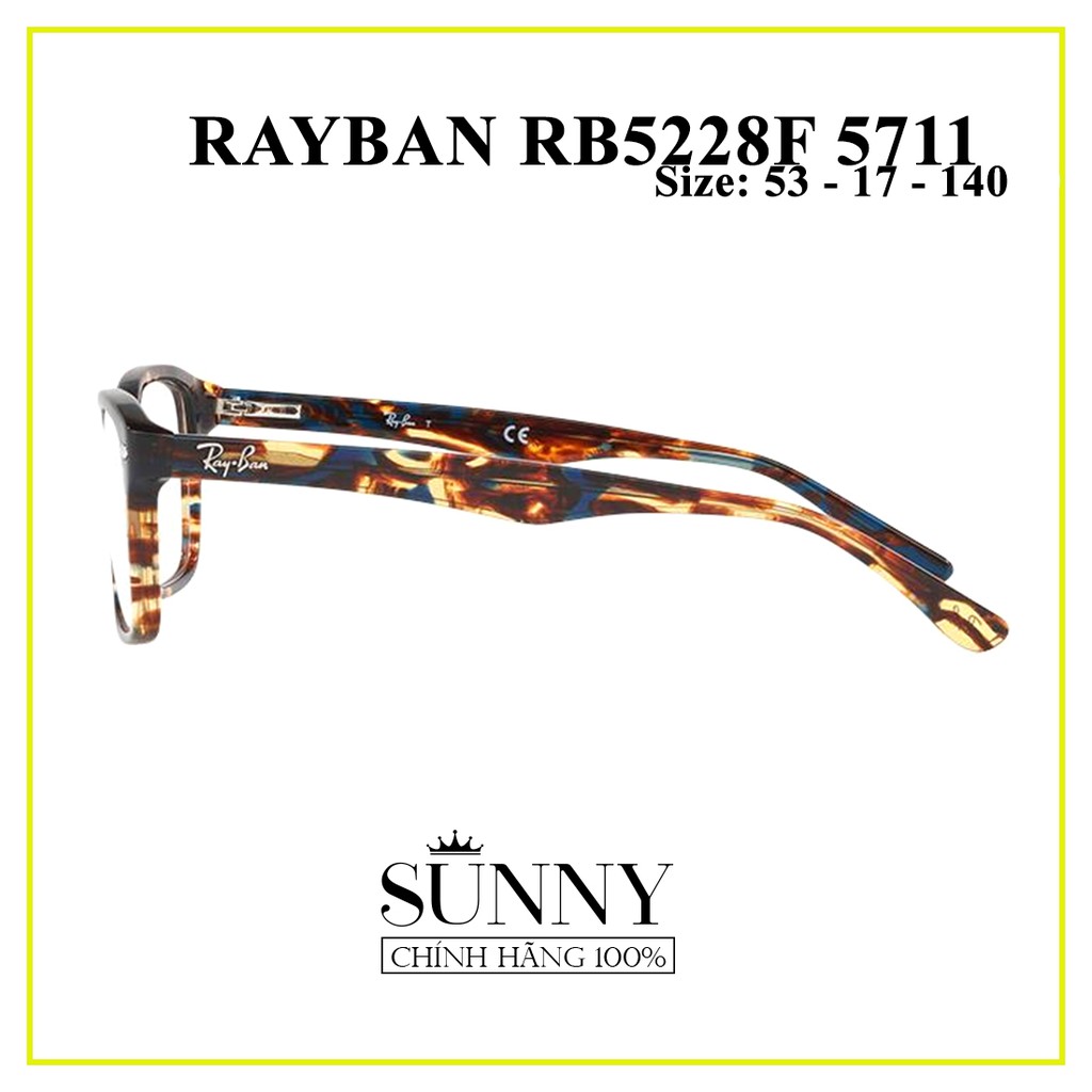 Gọng kính chính hãng Rayban RB5228F-5711 (kèm tem thẻ bảo hành chính hãng, bảo hành toàn quốc