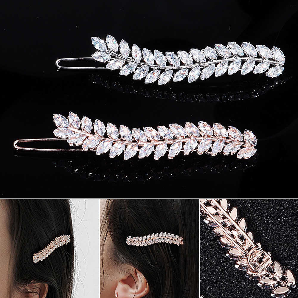 GETNOIVAS Kẹp tóc đính đá phối tua rua thời trang cổ điển dành cho nữ
