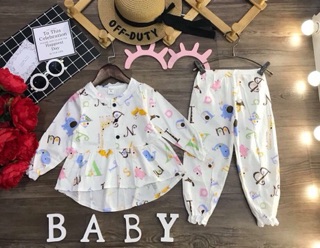 6 Bộ Pizama dài tay thô lụa