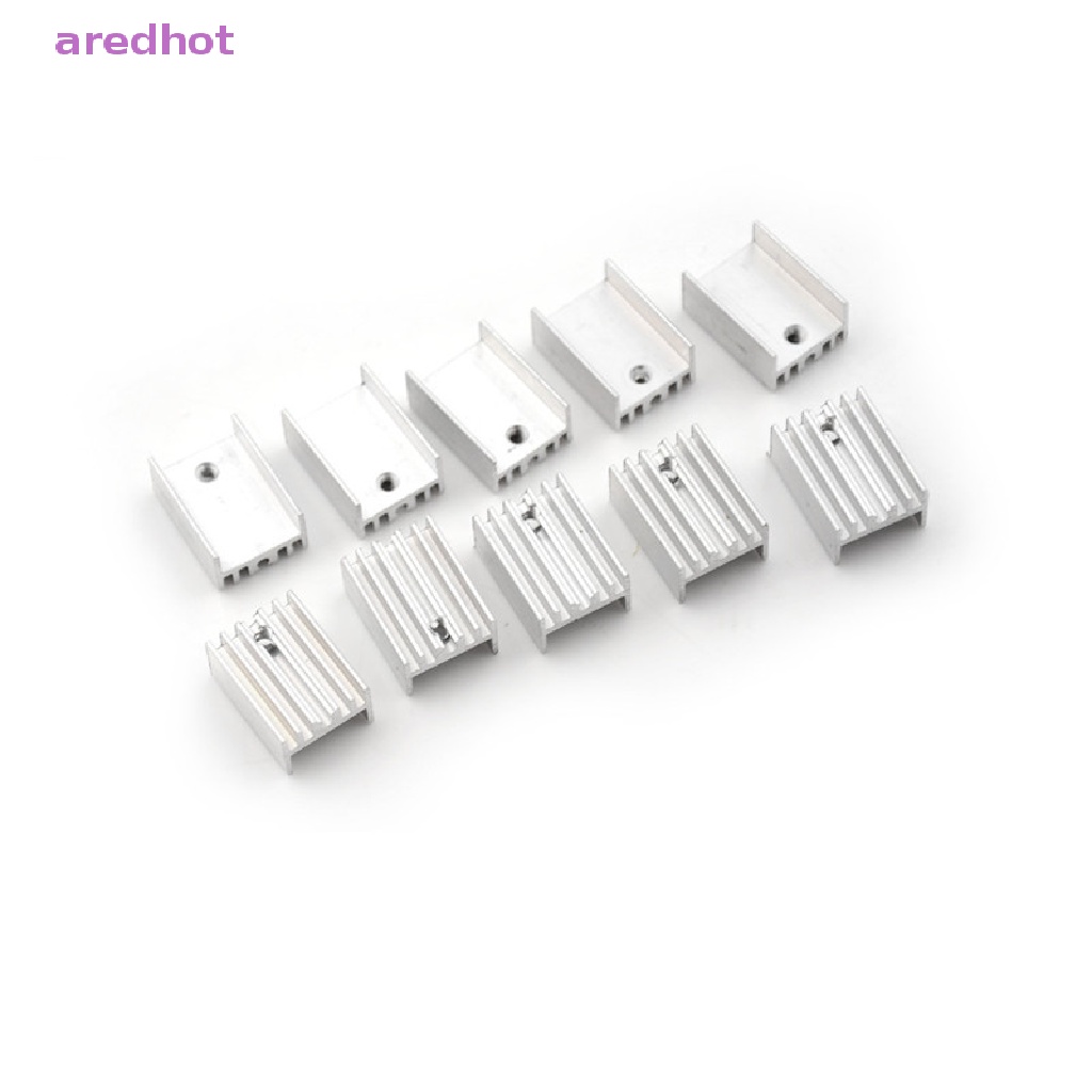10 Bộ Tản Nhiệt Nhôm TO-220 Bán Dẫn 20x15x10mm 0 0 0 0 0 Mới