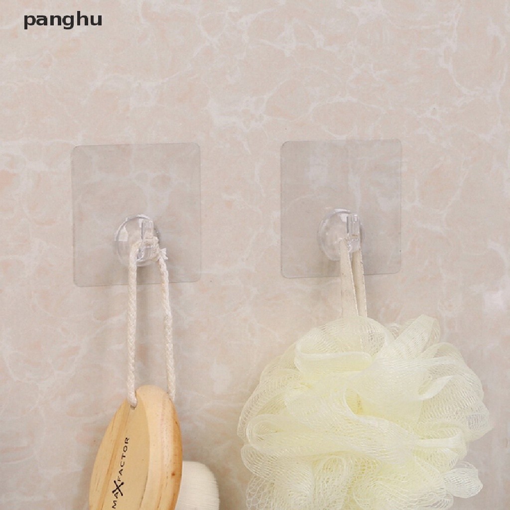 Set 4 Móc Treo Đồ Dán Tường Chịu Lực 2KG Trong Suốt