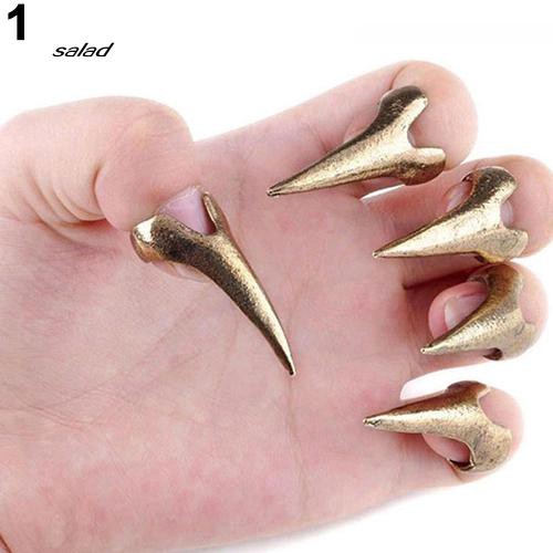 Bộ 5 nhẫn kiểu móng tay giả hình vuốt thú độc đáo sáng tạo dùng cho tiệc hóa trang