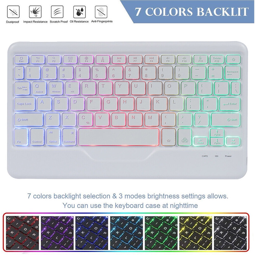 Bao Da Máy Tính Bảng Có Bàn Phím Và Đèn Nền Cho Lenovo Tab M10 Plus 2022 P11 2020 P11 Plus 2021 Tab P11 Pro 2020 Ipad Pro 11.5 2021 Tab P11 2020 Tab M10 Plus