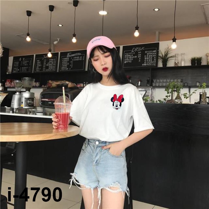 Áo thun nữ logo chuột mickey - I4790