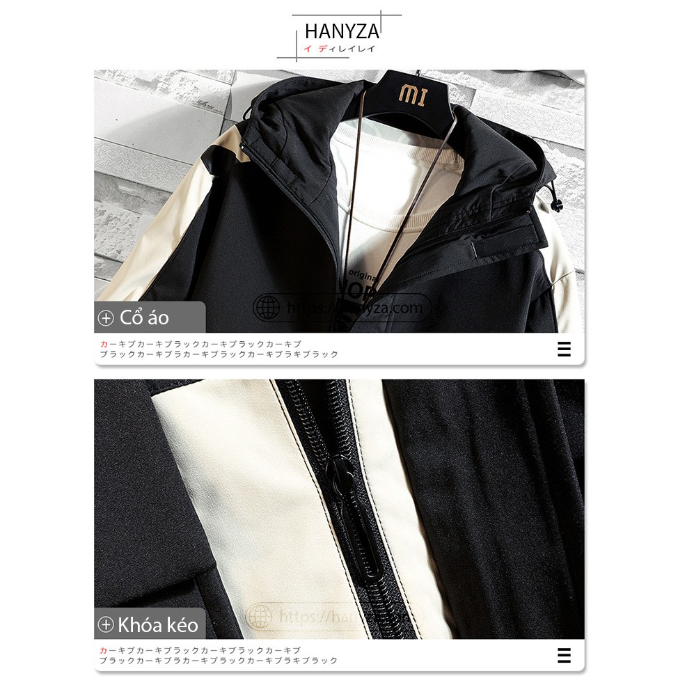 Áo khoác nam phối màu kèm mũ Danny the Bull JK8817