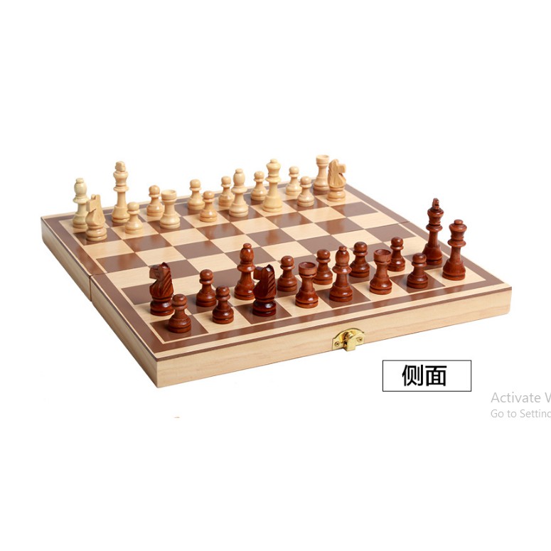 Bộ cờ vua bằng gỗ có hộp đựng cao cấp - Đồ chơi thông minh cho bé