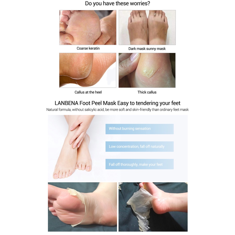 1 Cặp Mặt Nạ Chân Tẩy Tế Bào Chết Chăm Sóc Da Chân