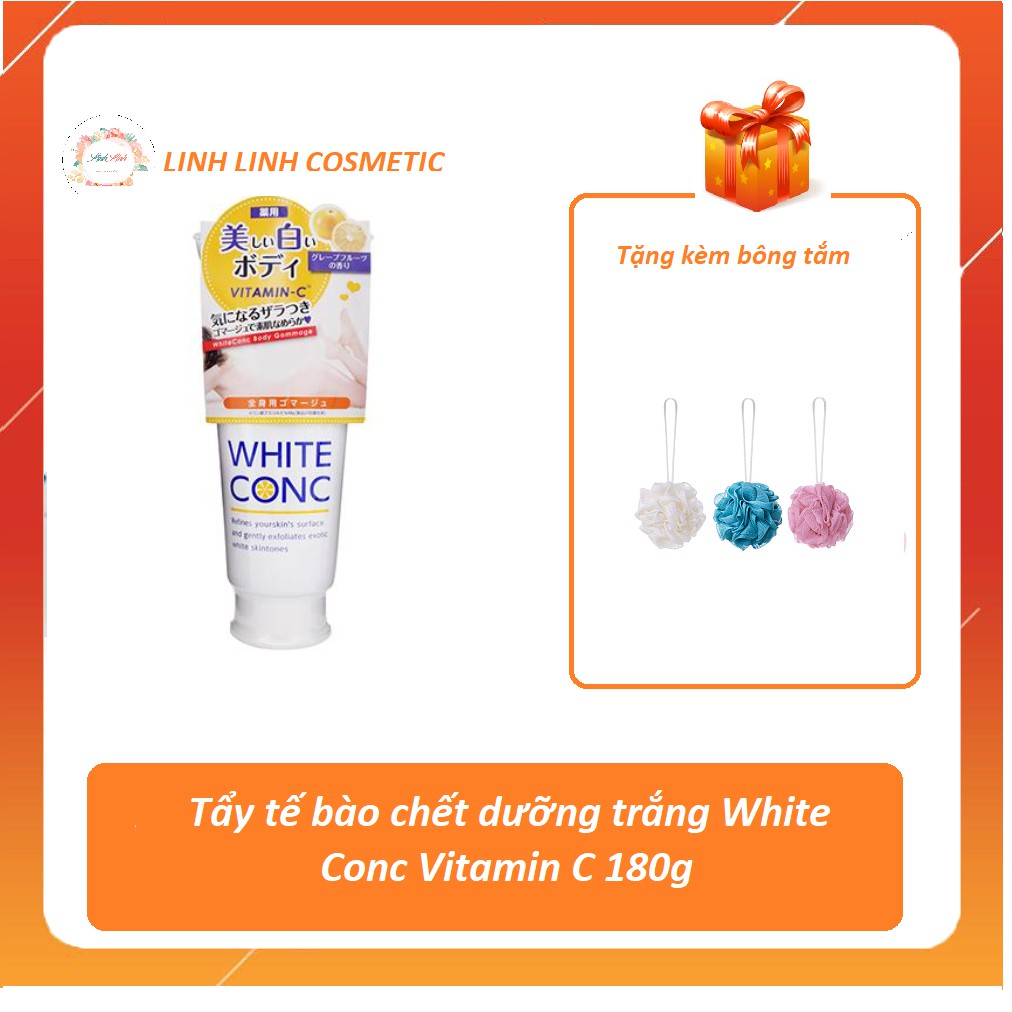 Tẩy da chết toàn thân body trắng da WHITE CONC 180g