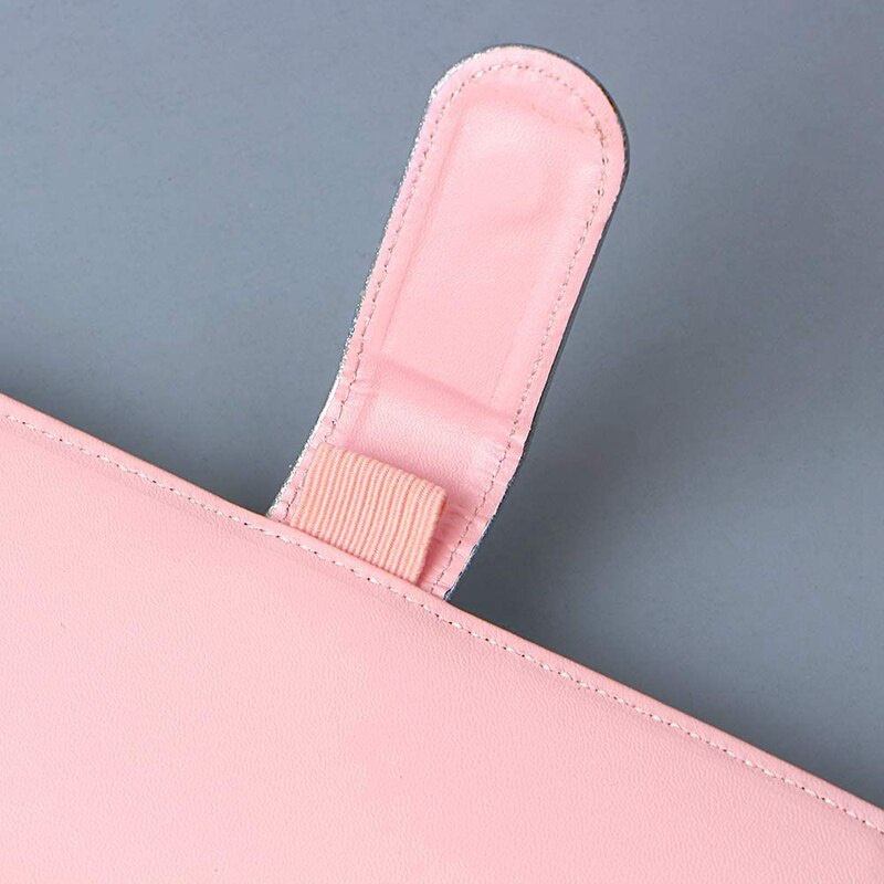 Vỏ Bọc Sổ Tay A6 Bằng Da Pu Kèm 6 Vòng Khóa Tiện Lợi