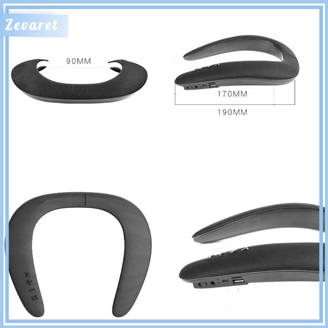 Loa Zevaret Bluetooth Không Dây 5D Pin 1200mAh Có Vòng Đeo Cổ