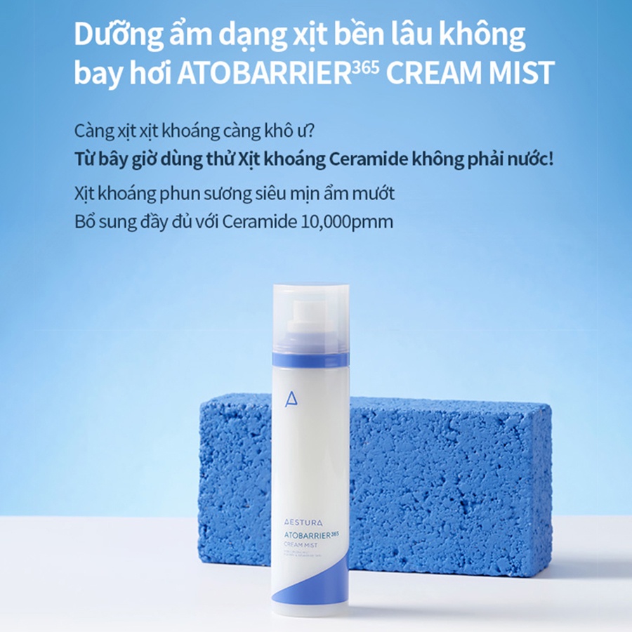 Xịt Khoáng Cấp Ẩm Dưỡng Da Aestura Atobarrier365 Cream Mist 120ml GomiMall