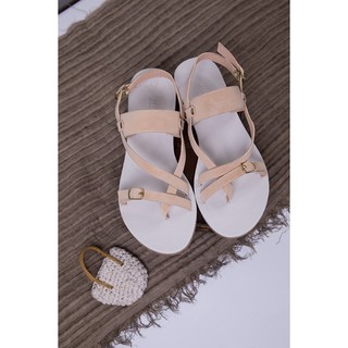 giày sandal xỏ ngón - kem- XNNCBNLK