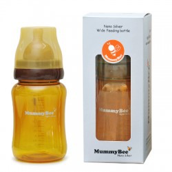 (Có tay cầm)Bình sữa My Mum nano Silver cổ rộng( mới Mummy bee)Hàn Quốc